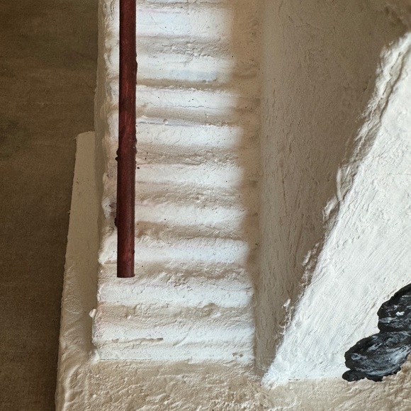 Nativity set Bethlehem 2 story house hand made with recycled materials - Picture 7 of 12